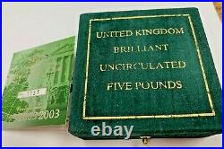 Great Britain 2003 Gold 5 Pounds Sovereign Elizabeth II NGC MS70DPL Mint-812 box