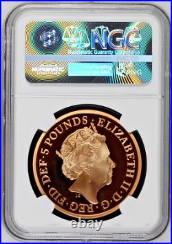 Great Britain 2017 Gold 5 Pounds Elizabeth II House of Windsor NGC PF69 Mint-523