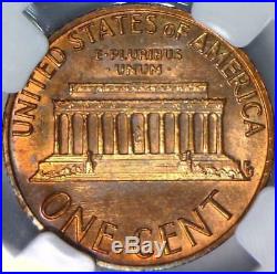 Lincoln Cent Obverse Counterbrockage Mint Error NGC MS-64 RD
