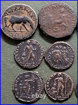 Lot of 12 Ancient Roman Coins and 2 Greeks. High Grade! Rare! NGC READY