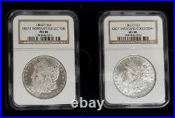 Lot of 1884o & 1885o NGC MS66 Morgan Silver Dollar Great Montana Collection RARE