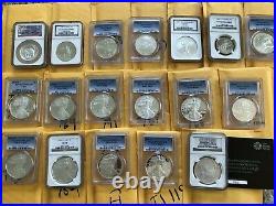 Lot of 1921 ms65 ms70 PR Morgan Silver Dollar, 2016 US Mint proof Eagle coin set