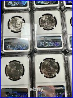 Lot of 20 1976-D Kennedy Half Bicentennial NGC MS65 JFK Signature Denver Mint