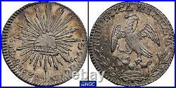 Mexico Silver 1 Real 1830-Mo JM Mexico City Mint. NGC MS-64, Stunning Near-Gem