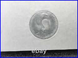Mint Die Set Up Test Strike On Shim Paper 1984-s Olympic $1 Silver Commemorative
