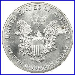 Mint Error 1987 Silver Eagle $1 NGC UNC Details (Cleaned, Reverse Struck Thru)