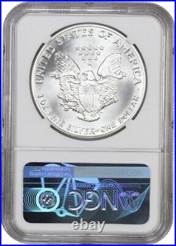 Mint Error 1992 Silver Eagle $1 NGC MS69 (Obverse Struck Thru)