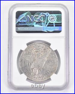 Mint Error AU Details 1922 Peace Silver Dollar Curved Clip @ 1200 NGC 8832