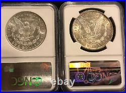 Morgan Silver Dollar Collection Lot Of 13 NGC Graded Coins Nice Partial Date Set