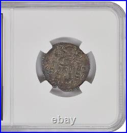 NGC AU58 ITALY Venice, Doge Antonio Venier 1382-1400, Silver Jesus Grosso Coin