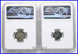 NGC Certified Lot of 2 Bible Coins, Herod Agrippa I and Porcius Festus, Prutah