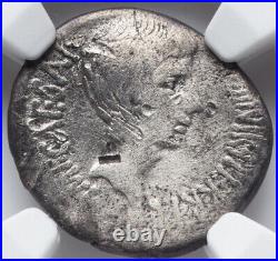 NGC F Octavian Augustus 37 BC, (27 BC 14 AD) Roman Empire Imperatorial Coin