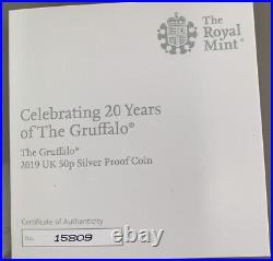 NGC Graded PF69 UC 2019 The Gruffalo 2019 UK 50p Silver Proof Coin Royal mint
