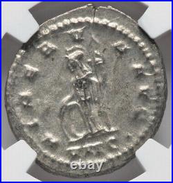 NGC MS Gallienus 253-268 Roman Empire AD Double Denarius Silver Coin, TOP POP