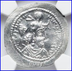 NGC MS Sasanian Empire Persian Yazdgard I 399-420, LD Mint AR Drachm Silver Coin