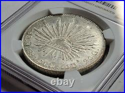 NGC MS61 Mexican Republic AR 8 Reales. 1881. Mexico City Mint