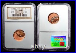 NGC MS67RD STRUCK OFF CENTER Lincoln Cent Mint Error In Uncommon 8.1 Generation