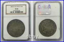 NGC Mexico 1862 8 Reales Zs VL Zacatecas Mint Silver Coin Nice Toned VF35