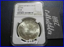 NGC Mexico 1898 Un Peso City Mo AM Mint Silver Coin MS64 Restrike