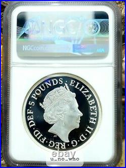 NGC PF70 2019 Royal Mint UK Silver Proof 2oz Una And The Lion Engravers 2 Ounce