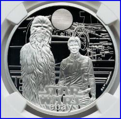 NGC PF70 2024 Star Wars Han Solo & Chewbacca Great Britain UK SILVER 1 Oz Coin