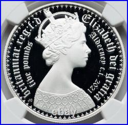 NGC PF70 PROOF 2021 Alderney Gothic Crown Victoria Coin, 1 Oz UK Britain England
