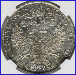 NGC UNC 1780-1858 AUSTRIA Taler Maria Theresa, Silver Coin Milan Mint Restrike