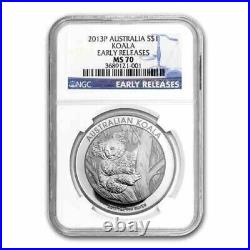 New 2013P Australian Silver Koala 1oz Early Releases NGC MS70 Graded Slab Coin