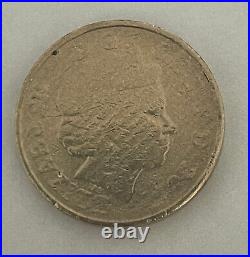 One pound coin old Round Royal Mint error DIE ADJUSTMENT STRIKE NGC SUPER RARE