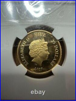 PF68 2017 New Zealand Mint 1/4 oz Star Wars Classics Boba Fett Gold Proof Coin