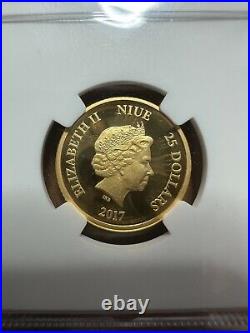 PF69 2017 New Zealand Mint 1/4 oz Star Wars Classics C-3PO Gold Proof Coin