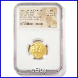 Post 54 BCE Thrachian or Sythian Coson Gold Stater, NGC graded Mint State