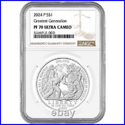 Presale 2024-P Proof $1 Greatest Generation Silver Commemorative NGC PF70UC