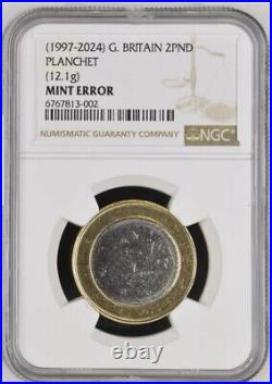 Rare Mint Error Mis-strike £1 Coin Centre Blank Planche Ngc Slabbed +graded 1994