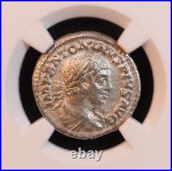 Roman Empire Elagabalus Silver Denarius (218-222 AD) NGC Choice VF! Attractive