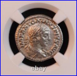 Roman Empire Elagabalus Silver Denarius (218-222 AD) NGC Choice VF! Attractive