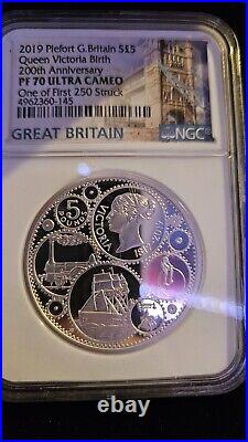 Royal Mint 2019 200th Anniversary of Queen Victoria £5 Silver 2oz 70 ULTRA CAMEO