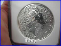 Royal Mint Queens Beasts 2 oz. 999 silver coin White Horse Of Hanover NGC MS68