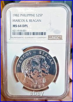 See Video! 8000 Minted 12 graded Higher 1982 Reagan Marcos Commem. NGC MS64DPL