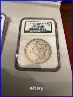 The Binion Collection Lot Of 4 Morgan Silver Dollars NGC Binion Hoard With Case