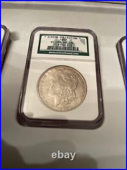 The Binion Collection Lot Of 4 Morgan Silver Dollars NGC Binion Hoard With Case