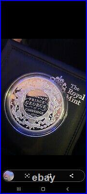 The royal mint £10 coin for The Christing Of HRH Prince George 2013 5oz Silver