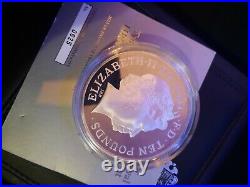 The royal mint £10 coin for The Christing Of HRH Prince George 2013 5oz Silver