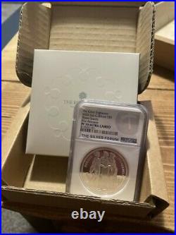 Three Graces, Royal Mint 2020 2oz Silver Proof £5 Coin, NGC PF70, First Releases