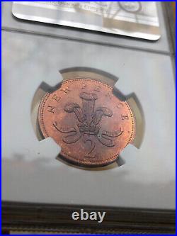 UK Royal Mint 1973 Two Pence coin NGC CERTIFIED PF 66 RB NICE RAINBOW TONED COIN