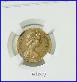 UK Royal Mint ERROR 1 Penny coin Struck on Foreign Planchet XF 45 NGC GRADED