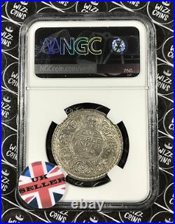 UK SELLER 1920(B) India Silver Rupee Graded by NGC as Brilliant Uncirculated