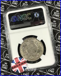 UK SELLER 1920(B) India Silver Rupee Graded by NGC as Brilliant Uncirculated